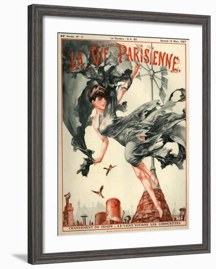 1920s France La Vie Parisienne Magazine Cover-null-Framed Giclee Print