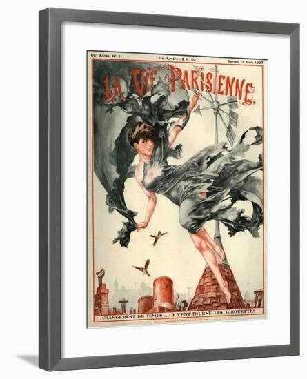 1920s France La Vie Parisienne Magazine Cover-null-Framed Giclee Print