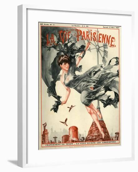 1920s France La Vie Parisienne Magazine Cover-null-Framed Giclee Print