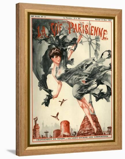 1920s France La Vie Parisienne Magazine Cover-null-Framed Premier Image Canvas