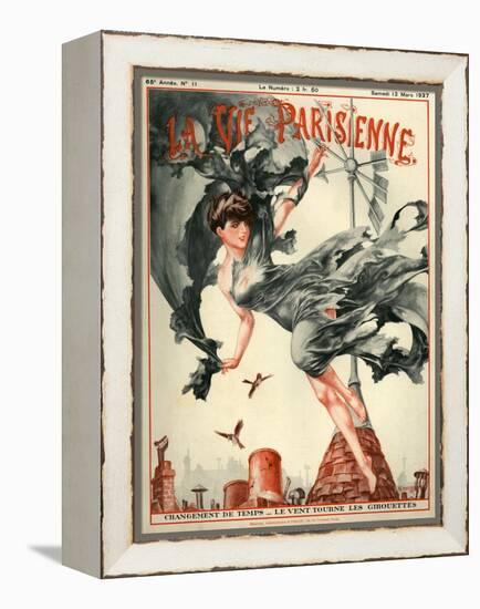 1920s France La Vie Parisienne Magazine Cover-null-Framed Premier Image Canvas