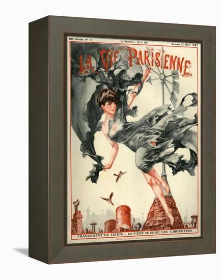 1920s France La Vie Parisienne Magazine Cover-null-Framed Premier Image Canvas