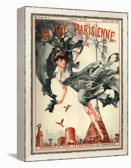 1920s France La Vie Parisienne Magazine Cover-null-Framed Premier Image Canvas