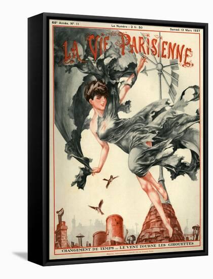 1920s France La Vie Parisienne Magazine Cover-null-Framed Premier Image Canvas