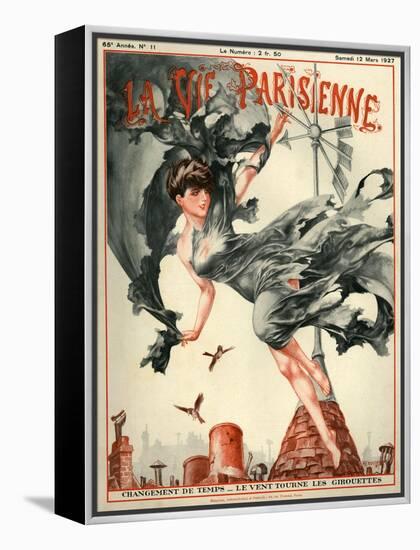 1920s France La Vie Parisienne Magazine Cover-null-Framed Premier Image Canvas