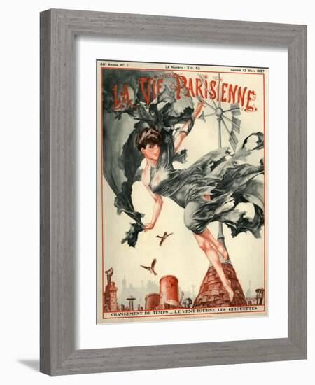 1920s France La Vie Parisienne Magazine Cover-null-Framed Giclee Print