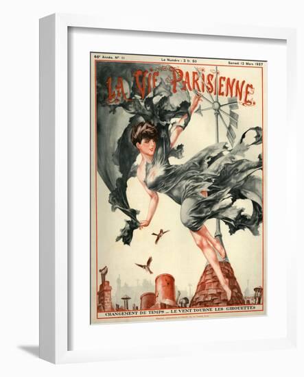 1920s France La Vie Parisienne Magazine Cover-null-Framed Giclee Print