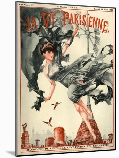 1920s France La Vie Parisienne Magazine Cover-null-Mounted Giclee Print