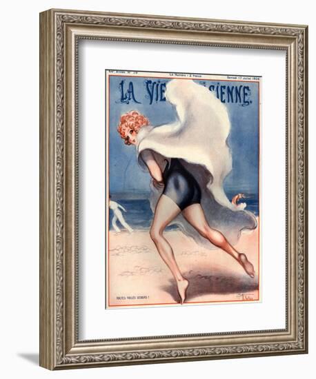 1920s France La Vie Parisienne Magazine Cover-null-Framed Giclee Print