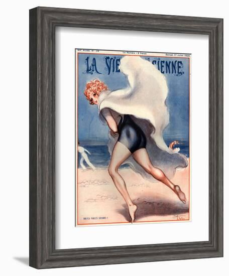 1920s France La Vie Parisienne Magazine Cover-null-Framed Giclee Print