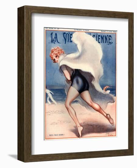 1920s France La Vie Parisienne Magazine Cover-null-Framed Giclee Print