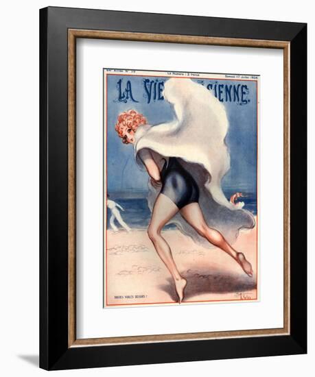 1920s France La Vie Parisienne Magazine Cover-null-Framed Giclee Print