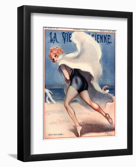 1920s France La Vie Parisienne Magazine Cover-null-Framed Giclee Print