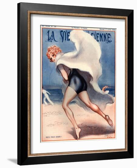 1920s France La Vie Parisienne Magazine Cover-null-Framed Giclee Print