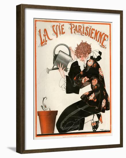 1920s France La Vie Parisienne Magazine Cover-null-Framed Giclee Print