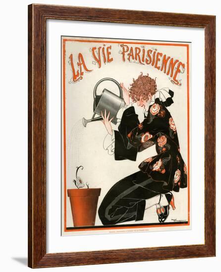 1920s France La Vie Parisienne Magazine Cover-null-Framed Giclee Print