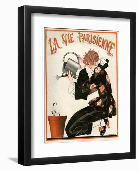 1920s France La Vie Parisienne Magazine Cover-null-Framed Giclee Print