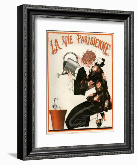 1920s France La Vie Parisienne Magazine Cover-null-Framed Giclee Print