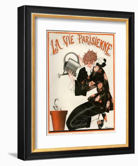 1920s France La Vie Parisienne Magazine Cover-null-Framed Giclee Print