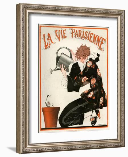 1920s France La Vie Parisienne Magazine Cover-null-Framed Giclee Print