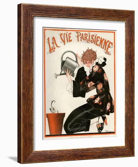 1920s France La Vie Parisienne Magazine Cover-null-Framed Giclee Print