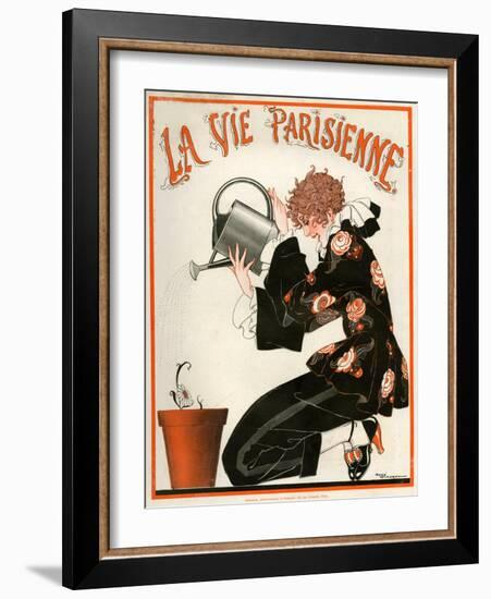 1920s France La Vie Parisienne Magazine Cover-null-Framed Giclee Print