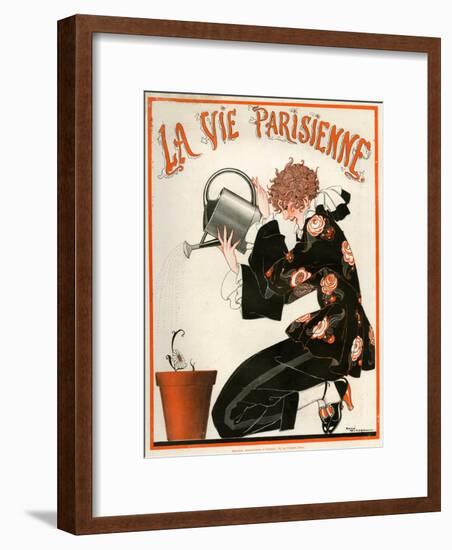 1920s France La Vie Parisienne Magazine Cover-null-Framed Giclee Print