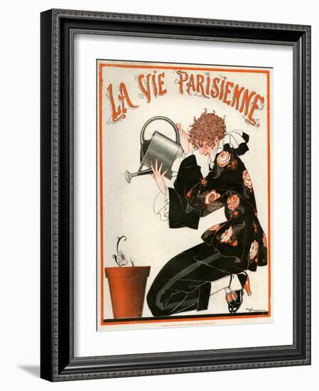 1920s France La Vie Parisienne Magazine Cover-null-Framed Giclee Print