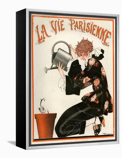 1920s France La Vie Parisienne Magazine Cover-null-Framed Premier Image Canvas