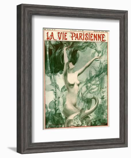 1920s France La Vie Parisienne Magazine Cover-null-Framed Giclee Print