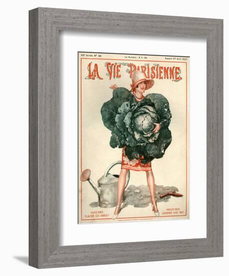 1920s France La Vie Parisienne Magazine Cover-null-Framed Giclee Print