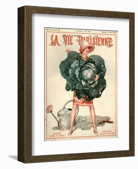 1920s France La Vie Parisienne Magazine Cover-null-Framed Giclee Print