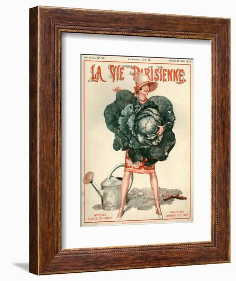 1920s France La Vie Parisienne Magazine Cover-null-Framed Giclee Print