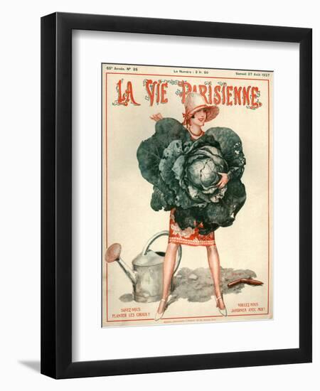 1920s France La Vie Parisienne Magazine Cover--Framed Giclee Print