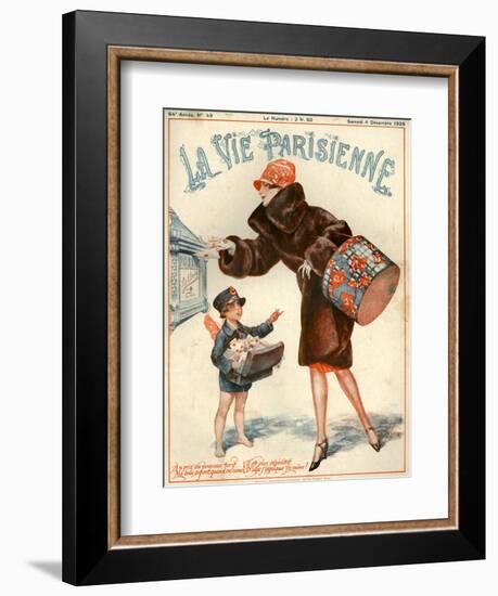 1920s France La Vie Parisienne Magazine Cover-null-Framed Giclee Print