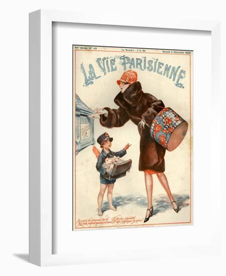 1920s France La Vie Parisienne Magazine Cover-null-Framed Giclee Print