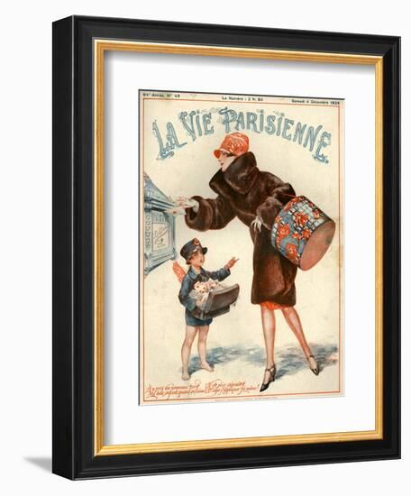 1920s France La Vie Parisienne Magazine Cover-null-Framed Giclee Print