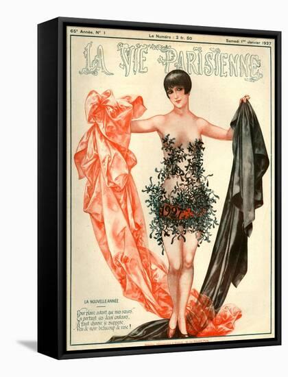 1920s France La Vie Parisienne Magazine Cover-null-Framed Premier Image Canvas