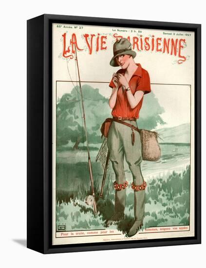 1920s France La Vie Parisienne Magazine Cover-null-Framed Premier Image Canvas