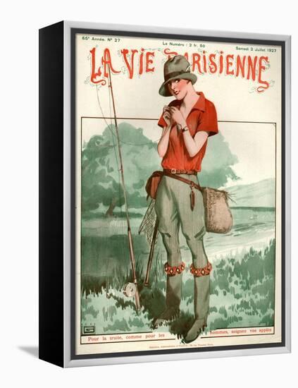 1920s France La Vie Parisienne Magazine Cover-null-Framed Premier Image Canvas