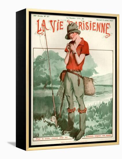 1920s France La Vie Parisienne Magazine Cover-null-Framed Premier Image Canvas