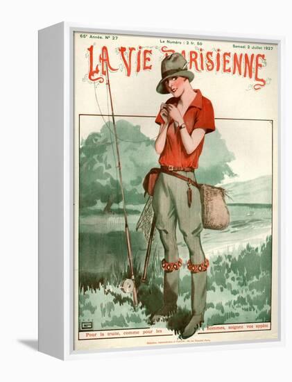 1920s France La Vie Parisienne Magazine Cover-null-Framed Premier Image Canvas