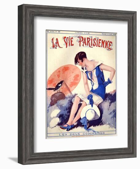 1920s France La Vie Parisienne Magazine Cover-null-Framed Giclee Print