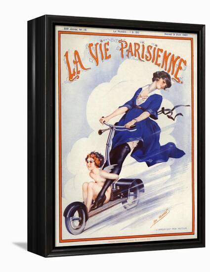 1920s France La Vie Parisienne Magazine Cover-null-Framed Premier Image Canvas