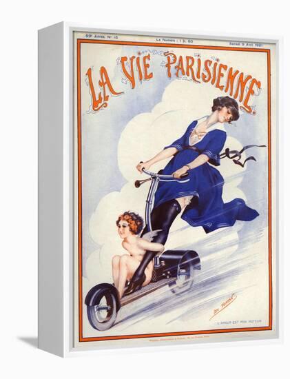 1920s France La Vie Parisienne Magazine Cover-null-Framed Premier Image Canvas