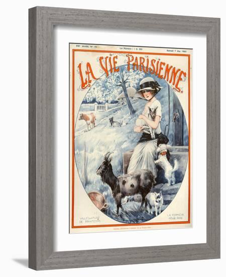 1920s France La Vie Parisienne Magazine Cover-null-Framed Giclee Print