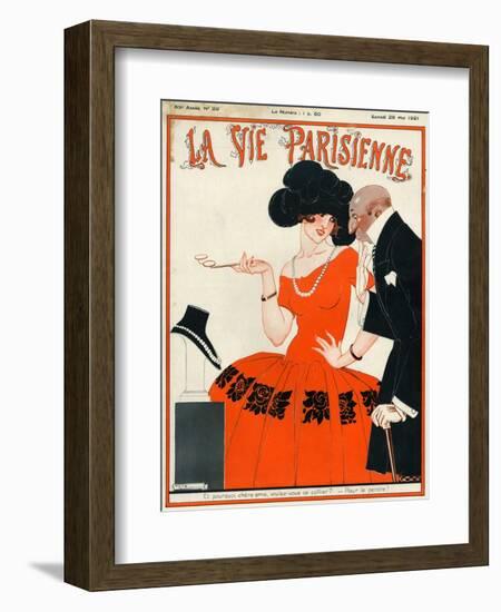 1920s France La Vie Parisienne Magazine Cover-null-Framed Giclee Print