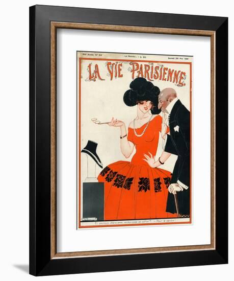 1920s France La Vie Parisienne Magazine Cover-null-Framed Giclee Print