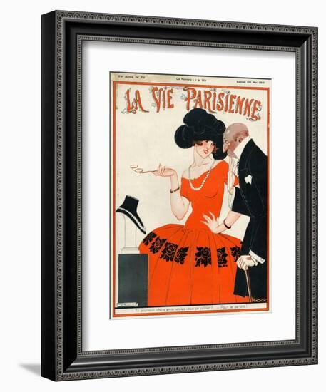 1920s France La Vie Parisienne Magazine Cover-null-Framed Giclee Print