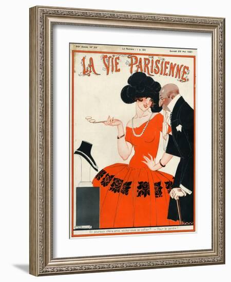 1920s France La Vie Parisienne Magazine Cover-null-Framed Giclee Print